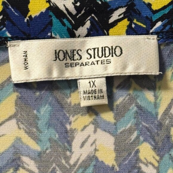 Jones Studio Womens Sleeveless Blouse Sz 1X green multi women blouse - Picture 3 of 12